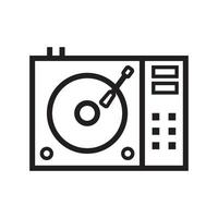 dj-afstandsbediening voor het afspelen en mixen van muziekpictogramsjabloon zwarte kleur bewerkbaar. dj afstandsbediening voor het spelen en mixen van muziek pictogram symbool platte vectorillustratie voor grafisch en webdesign. vector