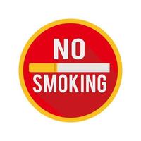 niet roken waarschuwingspictogram teken. vector