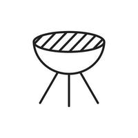 barbecue pictogram sjabloon zwarte kleur bewerkbaar. barbecue pictogram symbool platte vectorillustratie voor grafisch en webdesign. vector