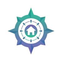 huis kompas logo element ontwerp sjabloon pictogram vector