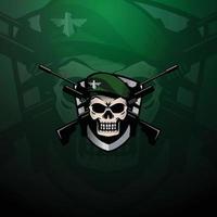 gamer schedel mascotte logo ontwerp vector