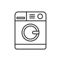 wasmachine pictogram sjabloon zwarte kleur bewerkbaar. vector