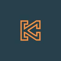 minimalistische letter k logo ontwerpsjabloon vector