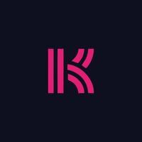 minimalistische letter k logo ontwerpsjabloon vector