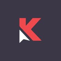 minimalistische letter k logo ontwerpsjabloon vector