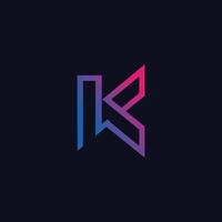 minimalistische letter k logo ontwerpsjabloon vector