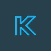 minimalistische letter k logo ontwerpsjabloon vector