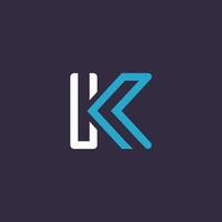 minimalistische letter k logo ontwerpsjabloon vector