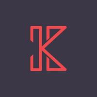 minimalistische letter k logo ontwerpsjabloon vector