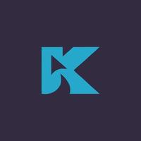 minimalistische letter k logo ontwerpsjabloon vector