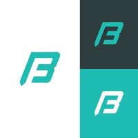 eerste fb minimalistische logo-ontwerpsjabloon vector