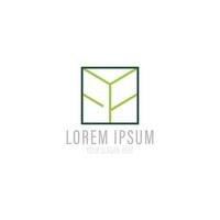 logo's van groene boom blad ecologie natuur element vector