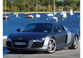 Zilver audi r8 behang vector