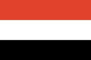 jemen vlag. officiële kleuren en verhoudingen. nationale vlag van Jemen.