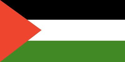 Palestijnse vlag. officiële kleuren en verhoudingen. nationale vlag van Palestina.