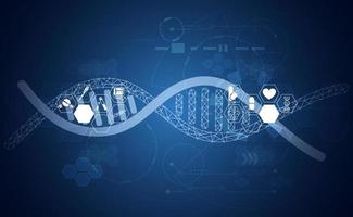 abstract gezondheidszorg icoon digitale medische geneeskunde en wetenschap concept innovatie technologie moleculaire structuren chemisch vector