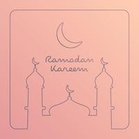 illustratie vectorafbeelding van ramadan kareem. perfect voor ramadan-inhoud, sjabloon, lay-out. vector