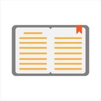 boek, tijdschrift, dagboek icoon. onderwijsconcept. platte vectorillustratie vector