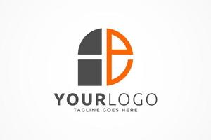 onroerend goed logo brief e vector