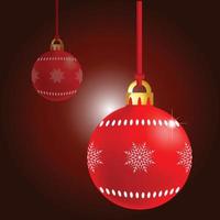 rode decoratieve bal voor kerstfeest vector