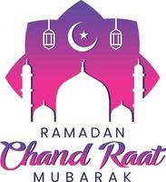 ramadan chand raat mubarak post vector