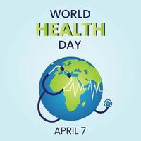 post op sociale media op wereldgezondheidsdag vector