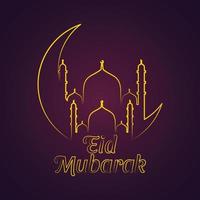 eid mubarak post gratis vector