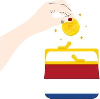 vlag van nederlands vector
