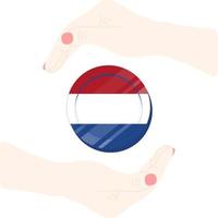 vlag van nederlands vector