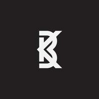 bk of kb monogram ontwerpsjabloon logo. vector