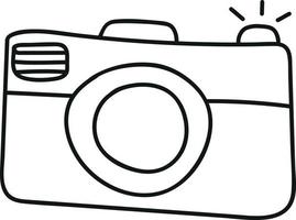 camera voor foto's in doodle-stijl vector