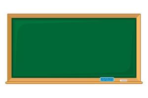 schone groene schoolbord cartoon stijl geïsoleerde witte achtergrond vector