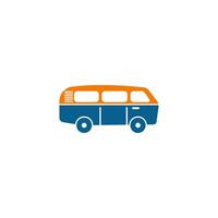 eenvoudig caravan mobiel pictogram logo ontwerp vector