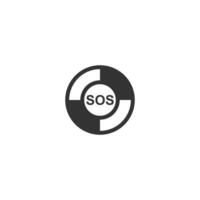 sos symbool pictogram ontwerp concept vector sjabloon