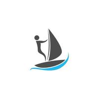 watersport pictogram logo vector ontwerpsjabloon