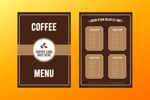 Coffeeshop menusjabloon vector