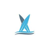 surfplank pictogram logo vector ontwerpsjabloon