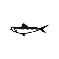 sardine silhouet vector ontwerp voor logo icon