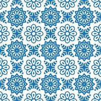 blauw vintage design met bloemen vector