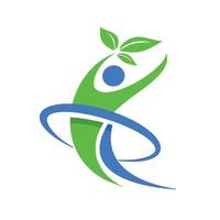 wellness-logo voor menselijke fitness vector
