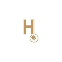 stroomkabel vormen letter h logo pictogrammalplaatje vector