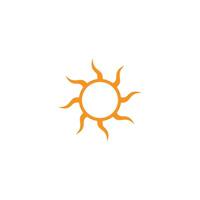 zon logo pictogram platte vector ontwerpsjabloon