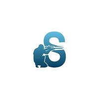 letter s met sniper pictogram logo ontwerpsjabloon concept vector