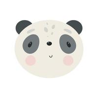 schattige panda in cartoonstijl. vectorillustratie. voor kinderspullen, kaarten, posters, spandoeken, kinderboeken, bedrukking op de verpakking, bedrukking op kleding, stof, behang, textiel of servies. vector