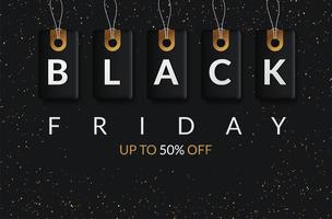 Black Friday uitverkoop black tag vector