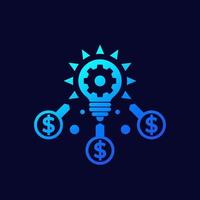 een project financieren vector icon