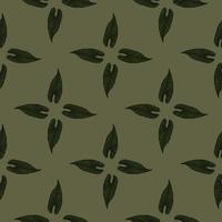 gravure blad araceae naadloze patroon. vintage bladeren achtergrond. vector