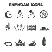 ramadan pictogrammen symbool vector