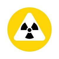 kleurrijk gevaarlijk stralingswaarschuwingsbord plat ontwerp vector
