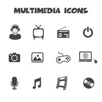 multimedia pictogrammen symbool vector